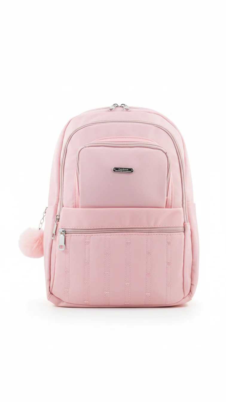 Pink Casual Back Pack For Women P47472 - Image 3