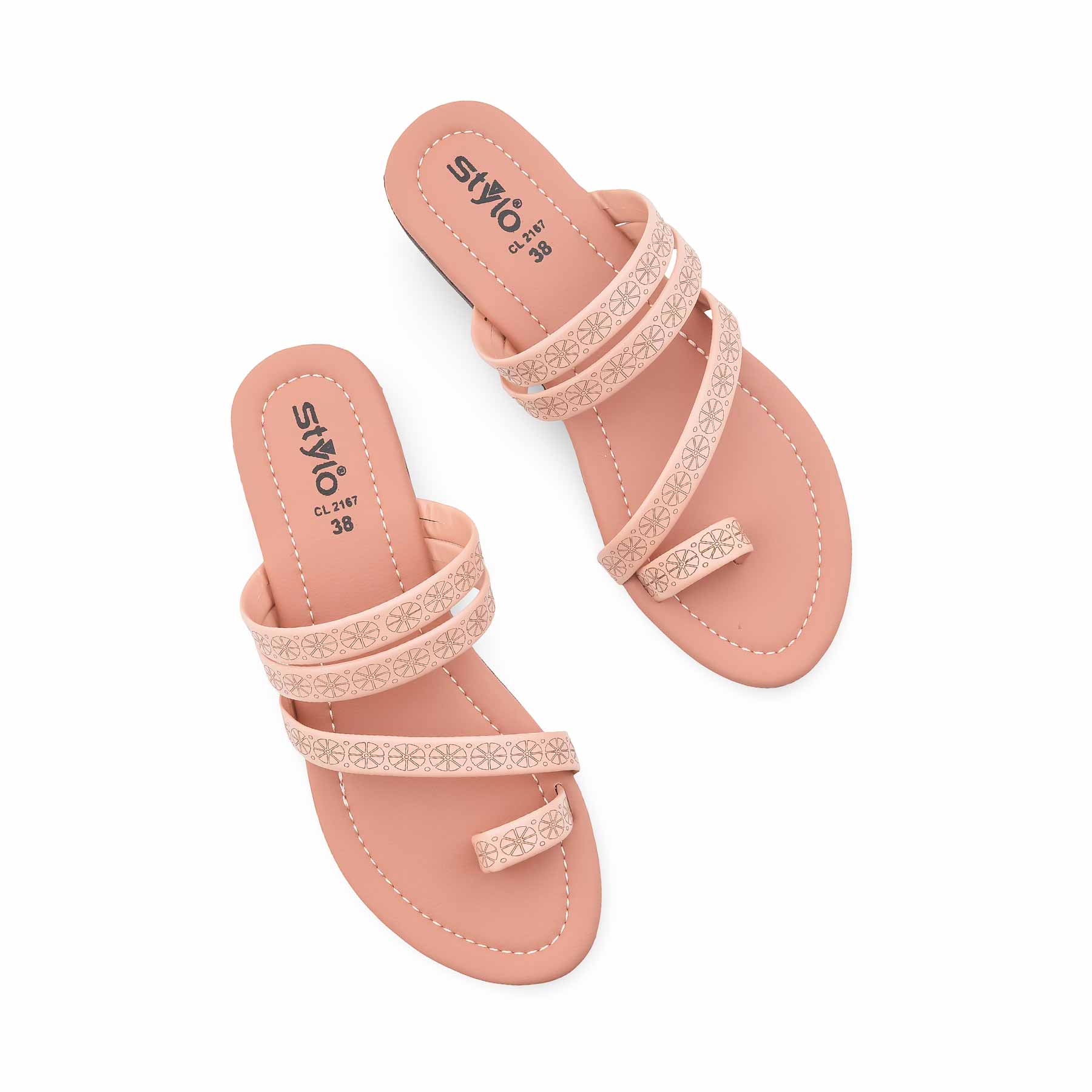 Pink Casual Chappal For Ladies CL2167 - Image 5