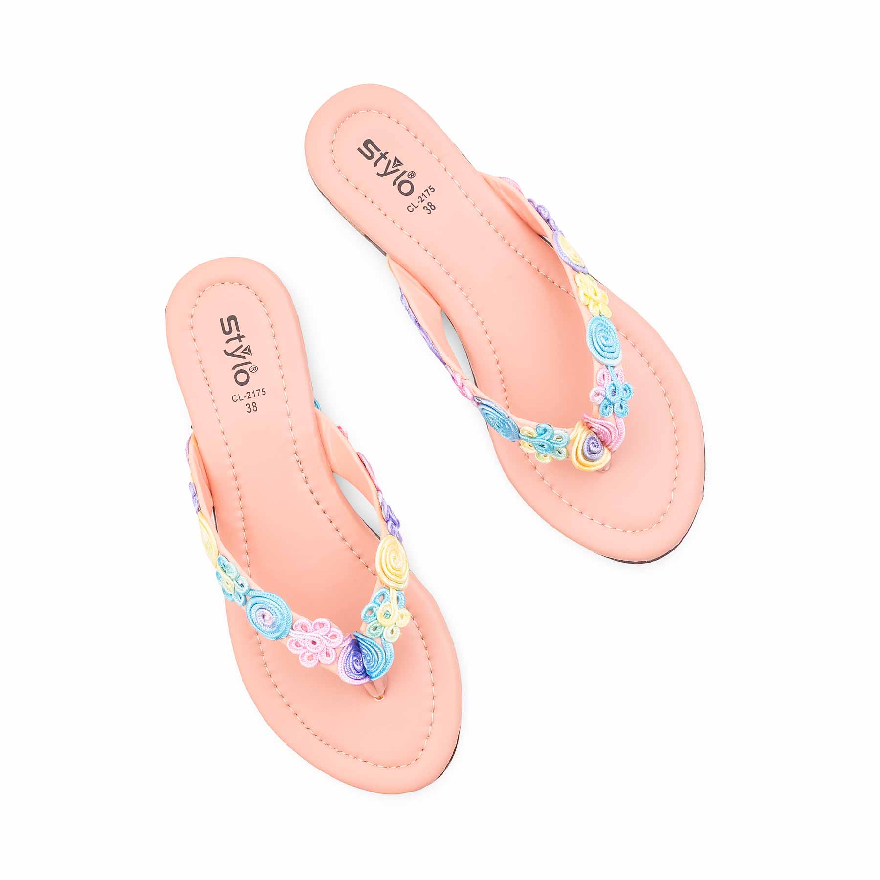 Pink Casual Chappal For Women CL2175 - Image 5