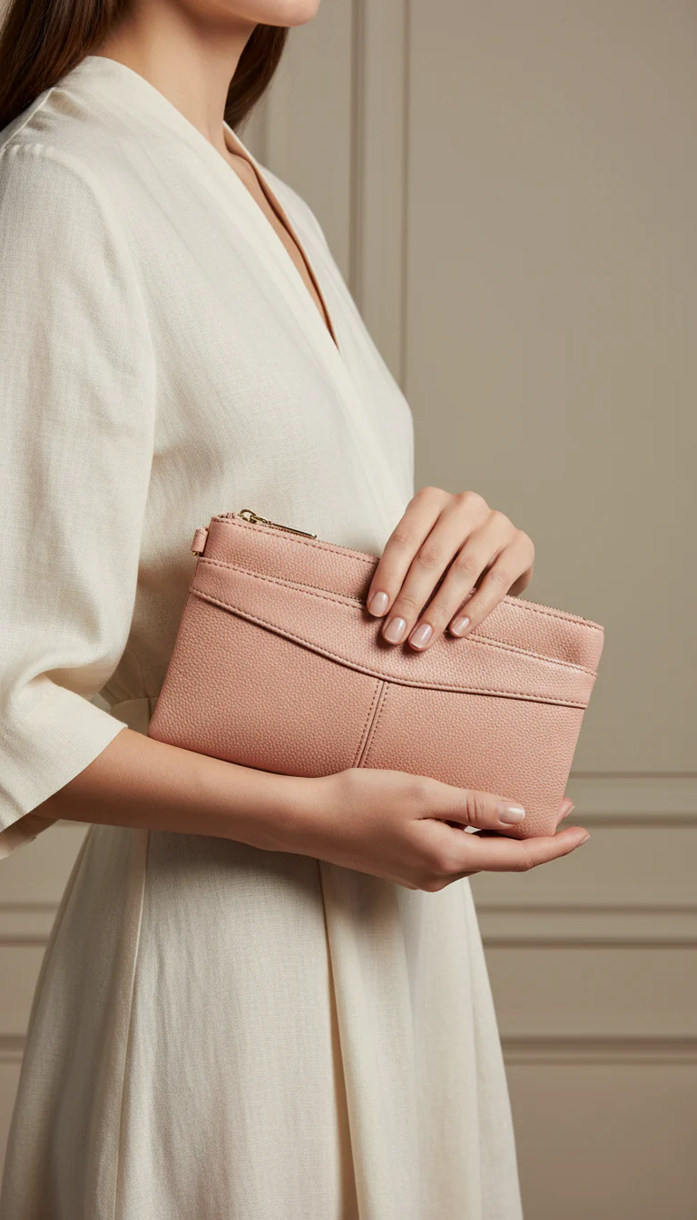 Pink Casual Pouch For Ladies P97688