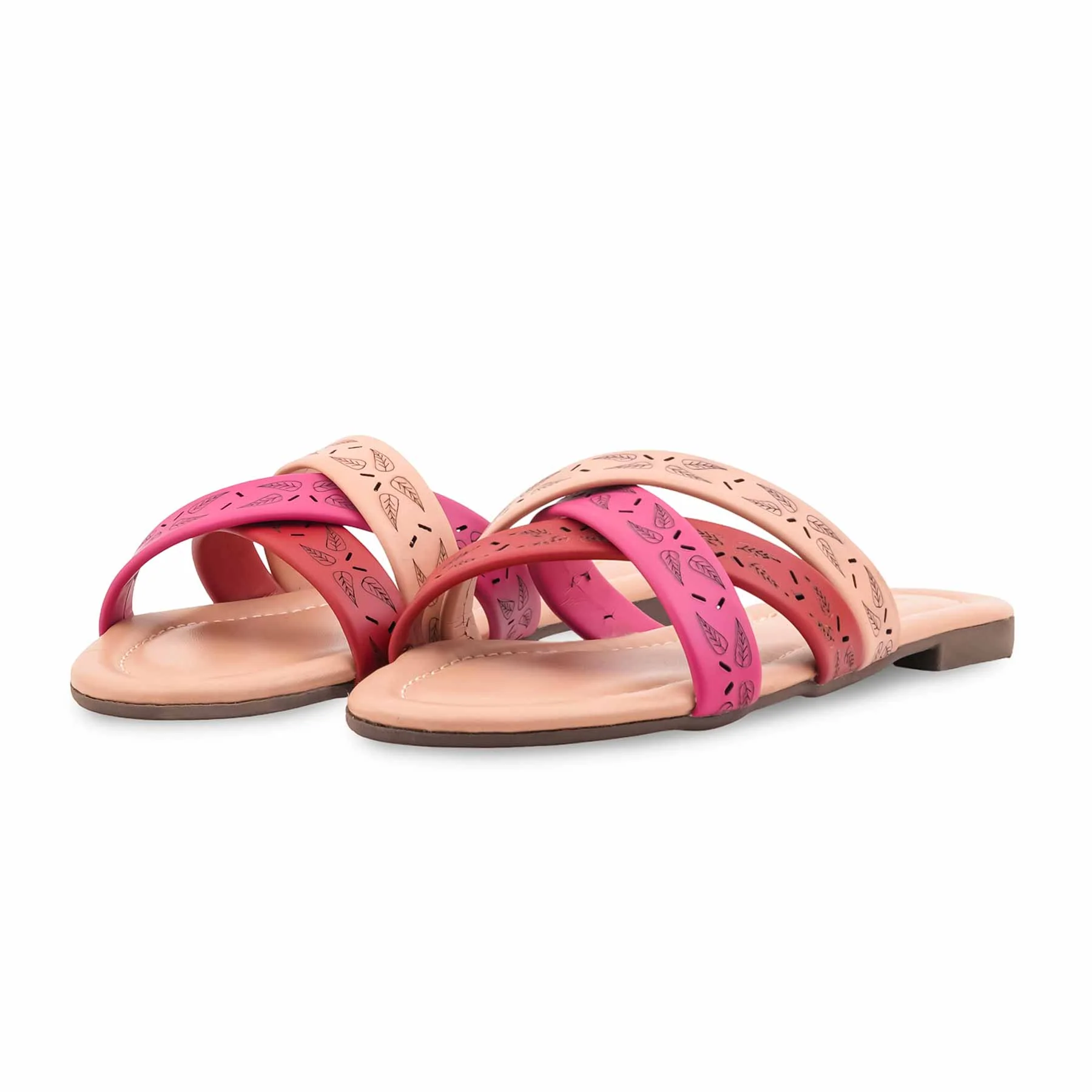 Pink Casual Slipper For Ladies CL2251 - Image 2