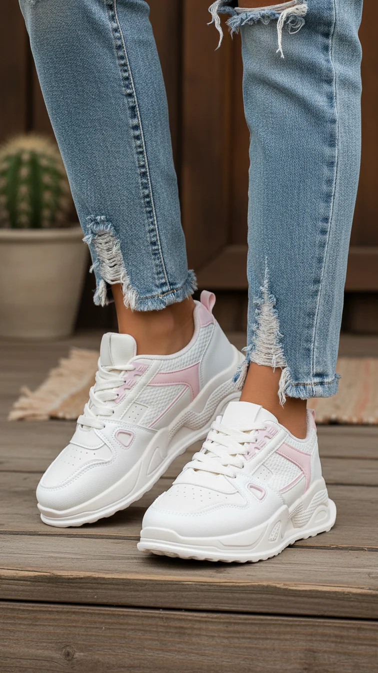 Pink Casual Sneaker For Ladies AT7437