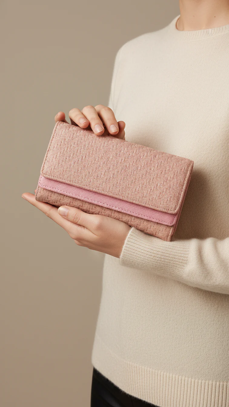 Pink Casual Wallet For Women P71134