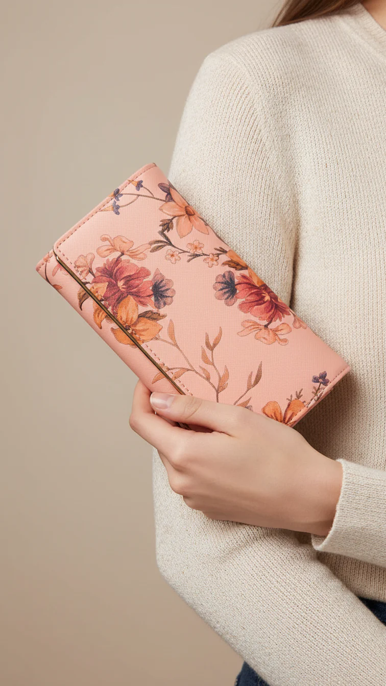 Pink Casual Wallet For Women P71139