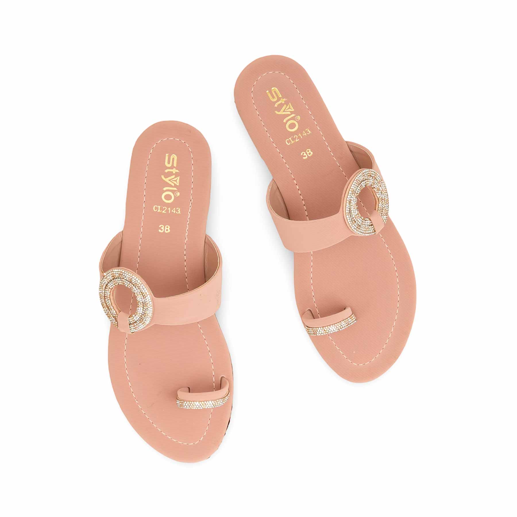 Pink Casual Women Chappal  CL2143 - Image 5