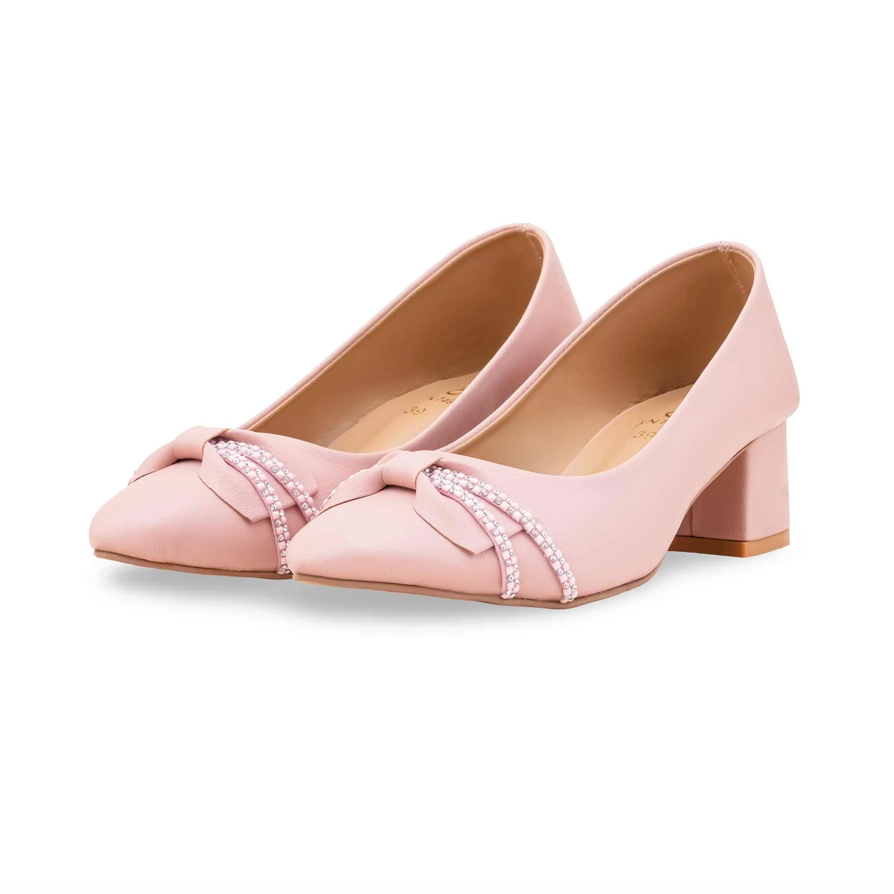 Pink Court Shoes For Ladies WN7493 - Image 3
