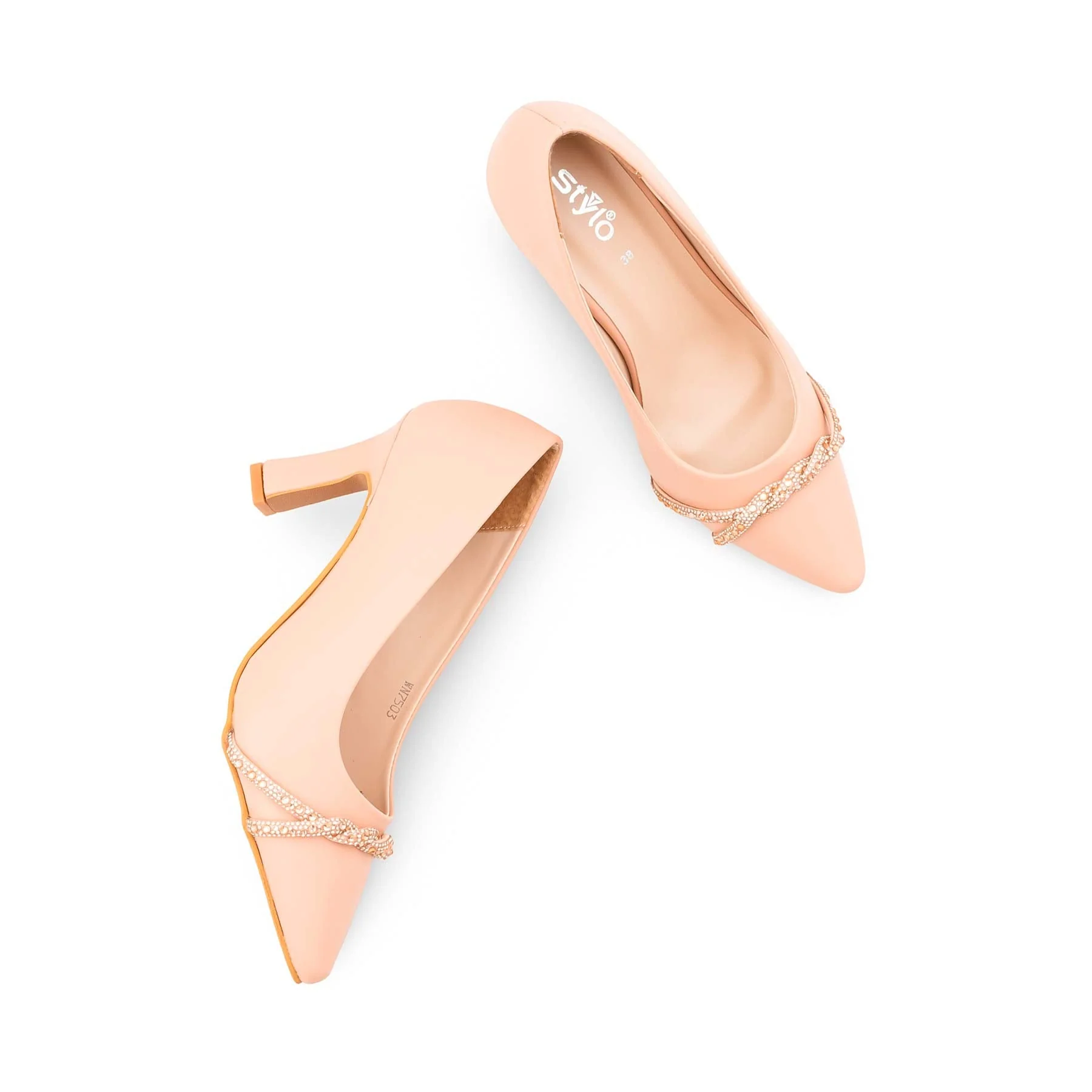 Pink Court Shoes For Women WN7503 - Image 5