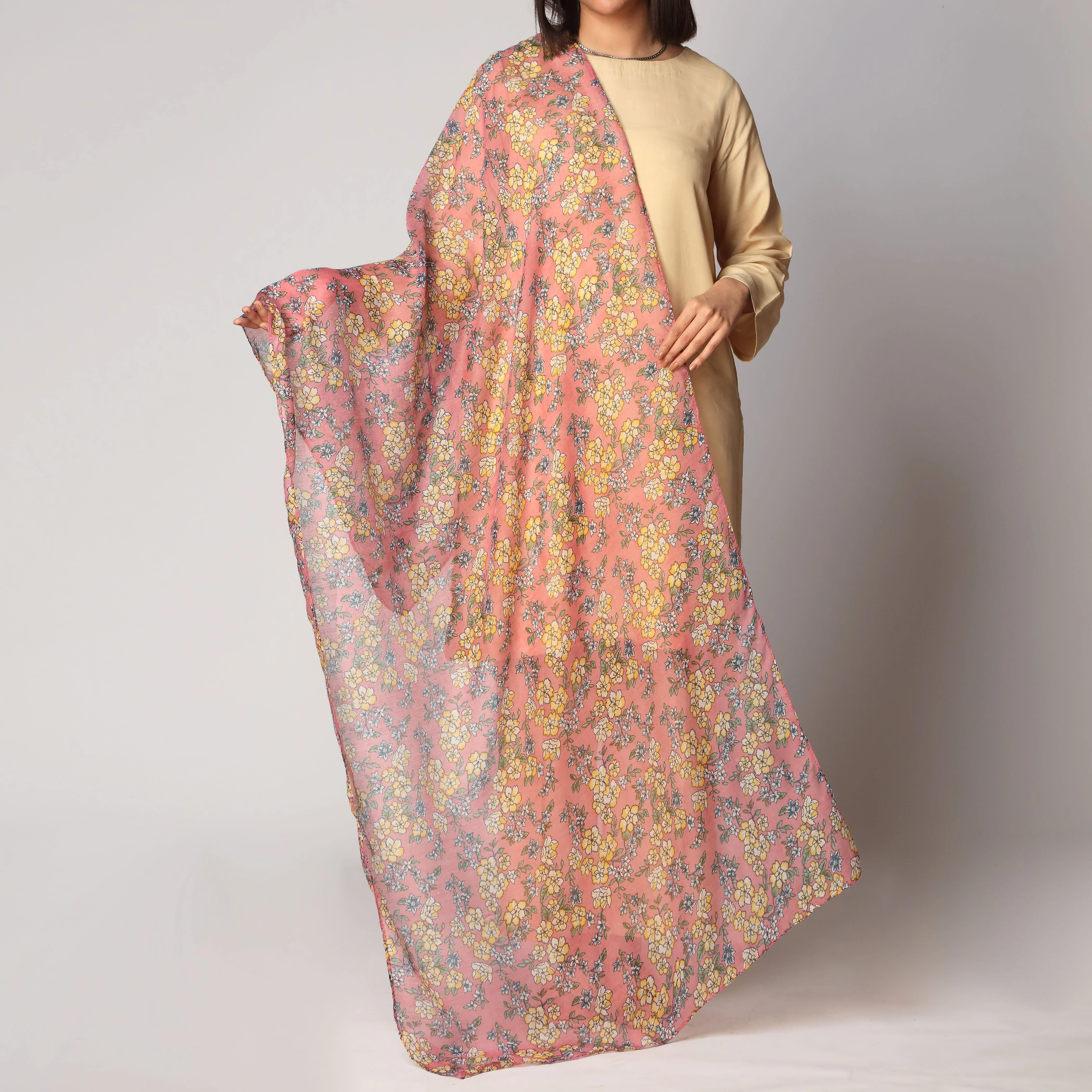 Pink Digital Printed Stole PS3751