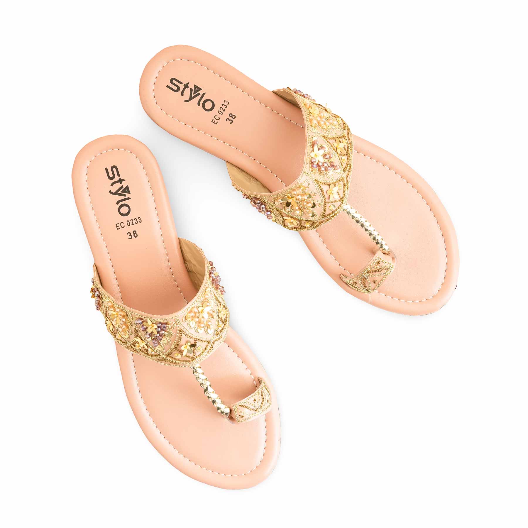 Pink Fancy Chappal EC0233 - Image 5