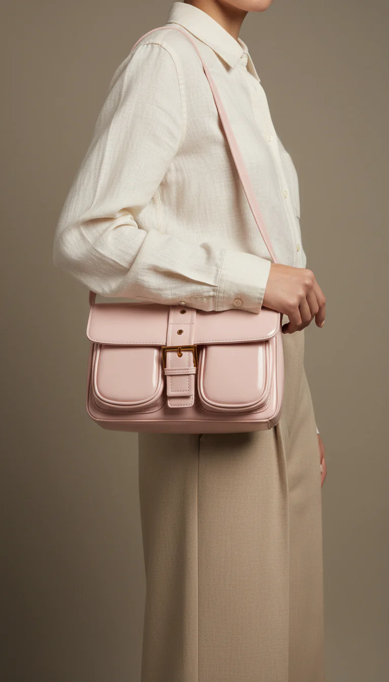 Pink Formal Shoulder Bag For Women P36421