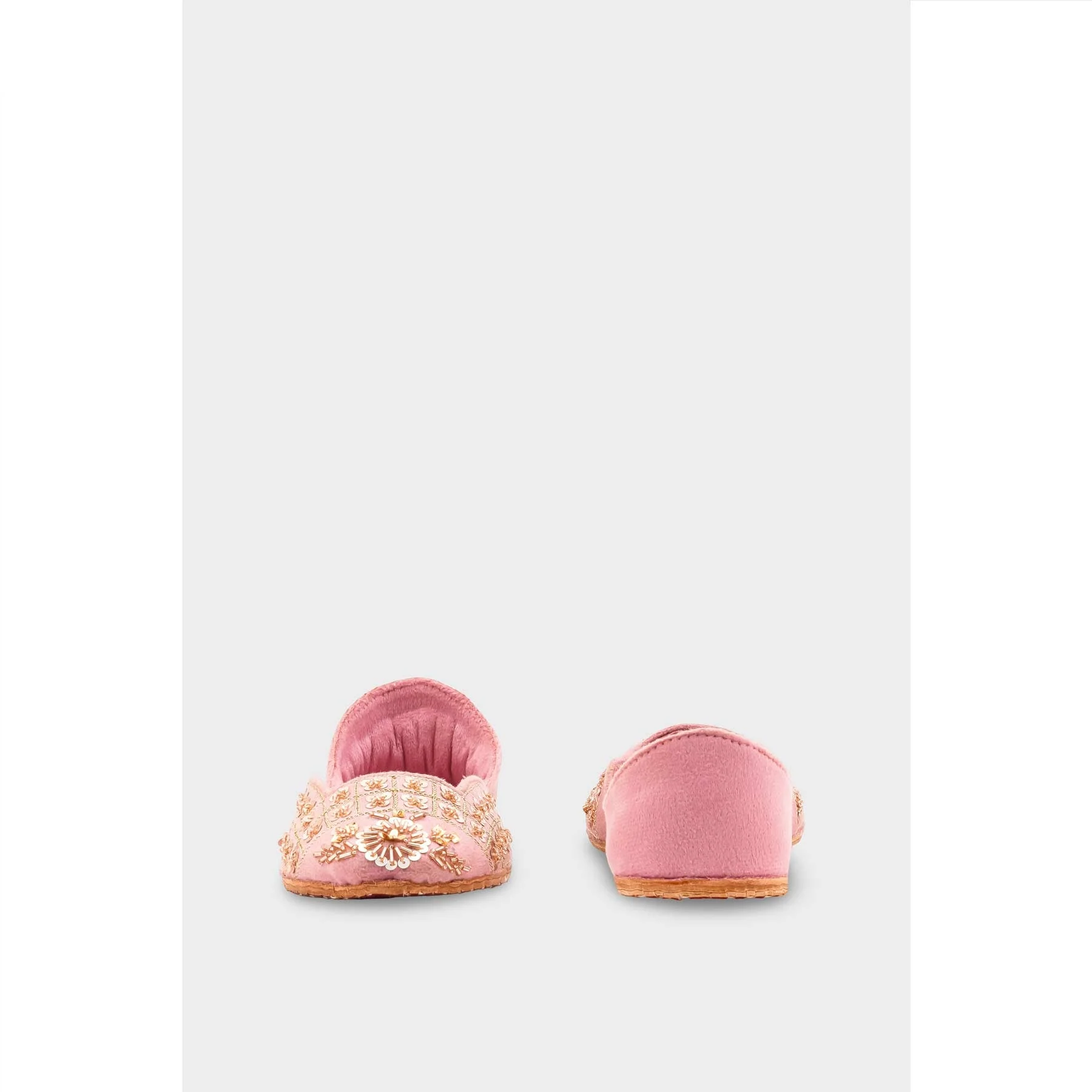 Pink Leather Khussa For Women EC8762 - Image 5