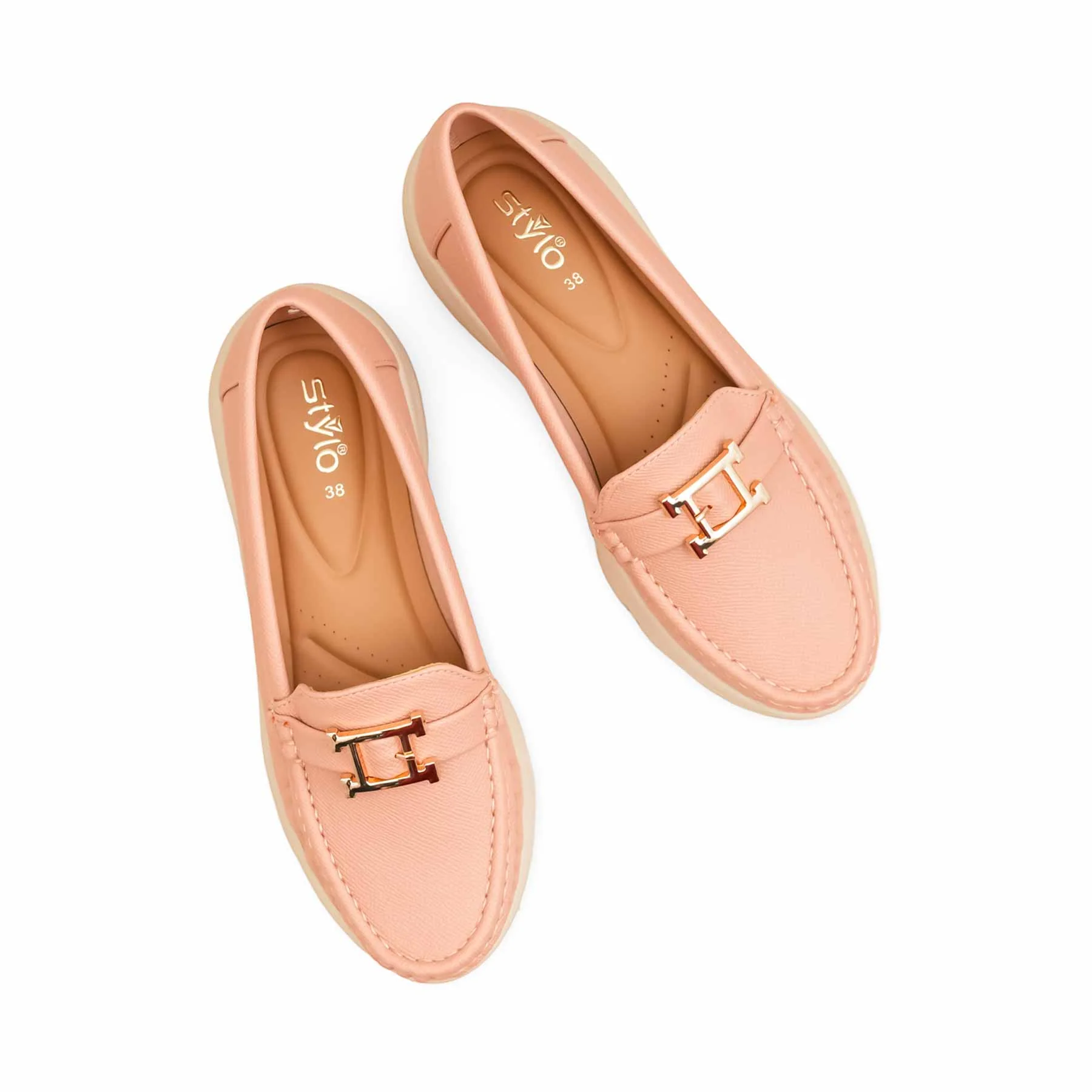 Pink Moccasin For Ladies WN4517 - Image 6