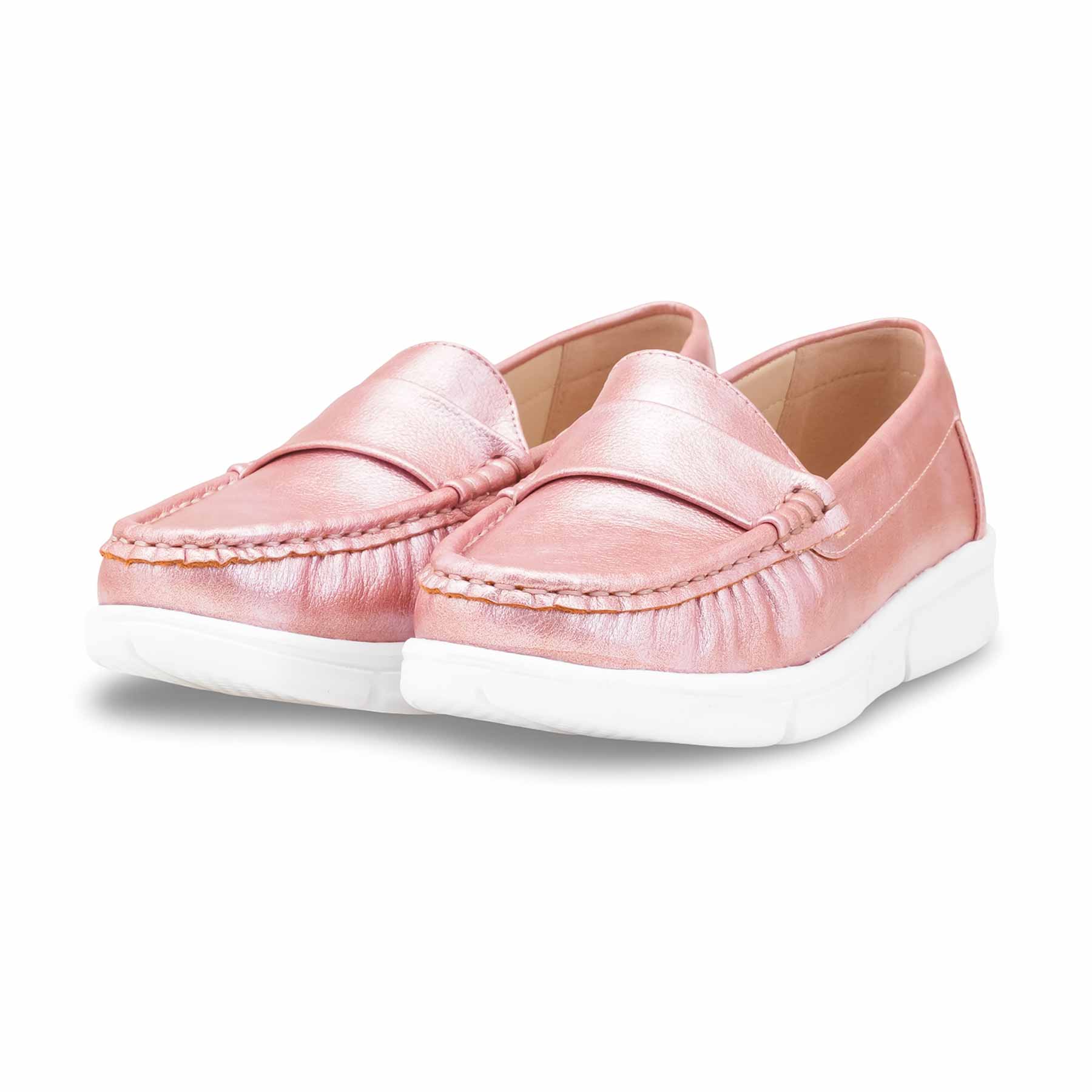 Pink Moccasin For Ladies WN4539 - Image 3