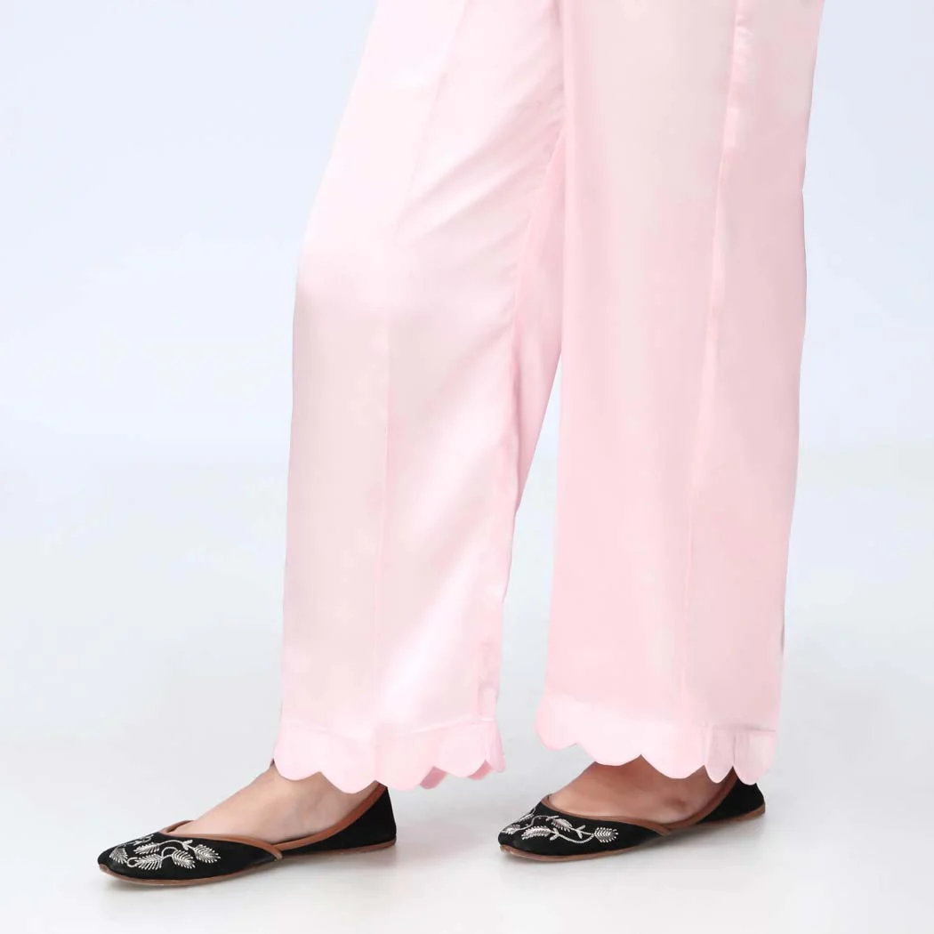 Pink Scallops Grip Silk Straight Trouser PW3645 - Image 2