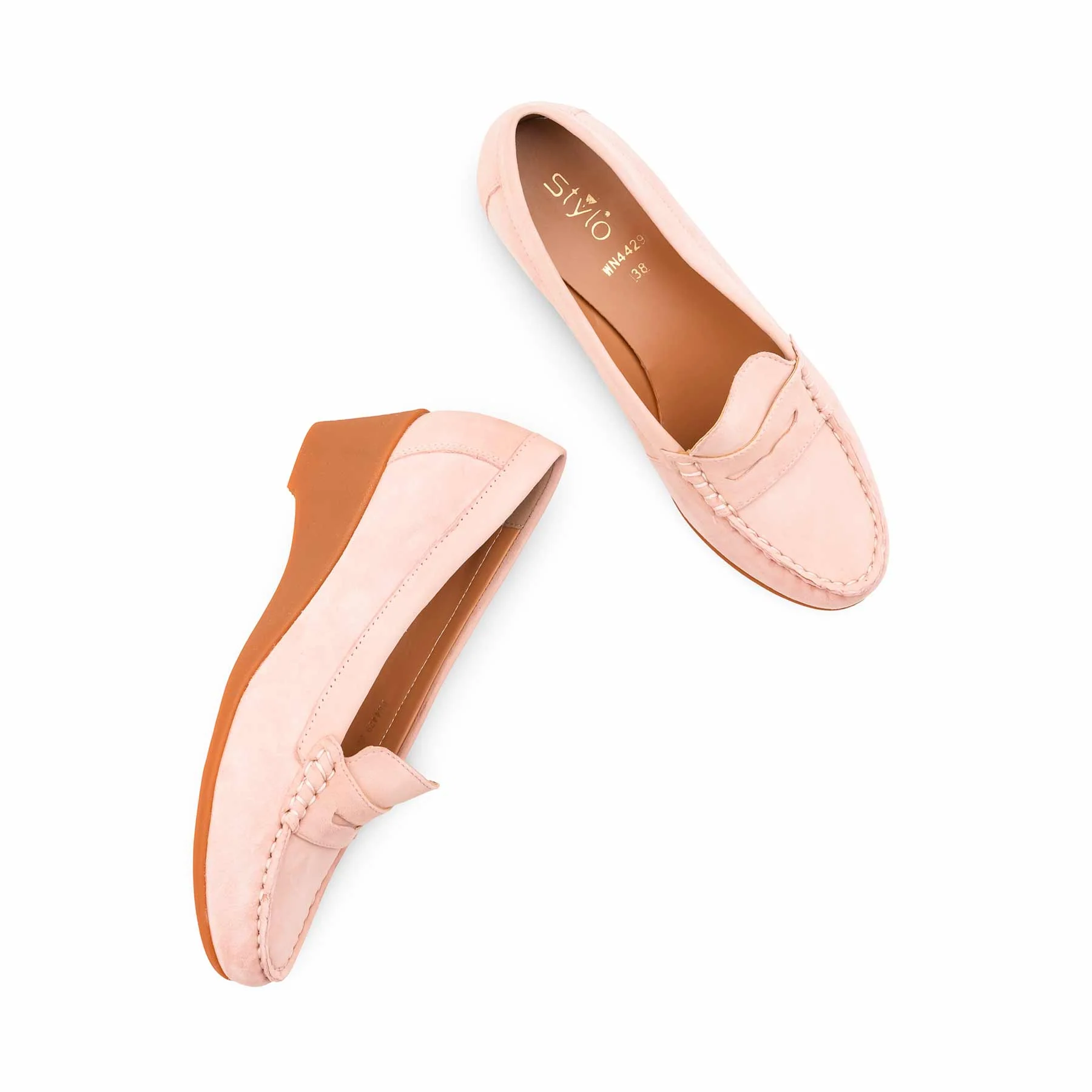 Pink Winter Moccasin For Ladies WN4429 - Image 5