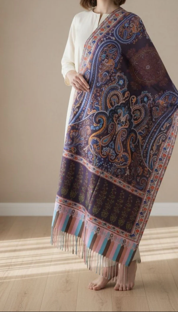 Pink Winter Stole PN5167 - Image 2