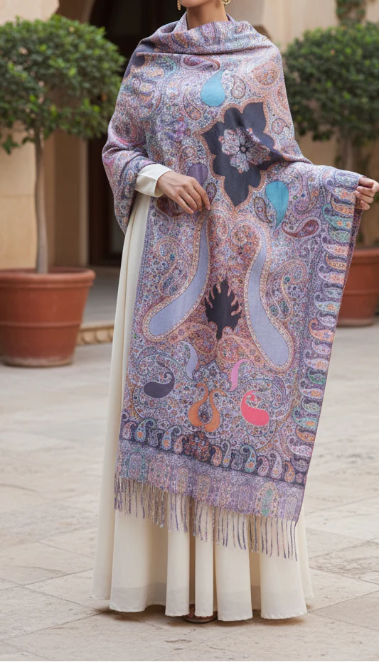 Pink Winter Stole PN5177 - Image 2