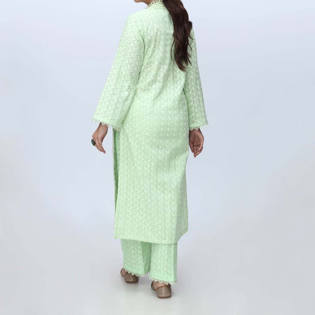 2PC-Embroidered ChikanKari Suit PS4075 - Image 3