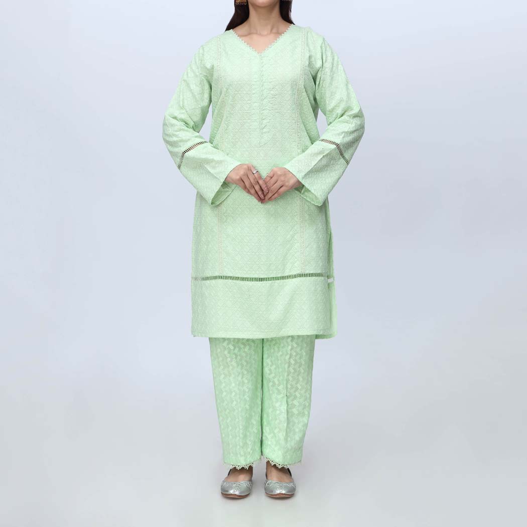 1PC-Embroidered ChikanKari Shirt PS4170