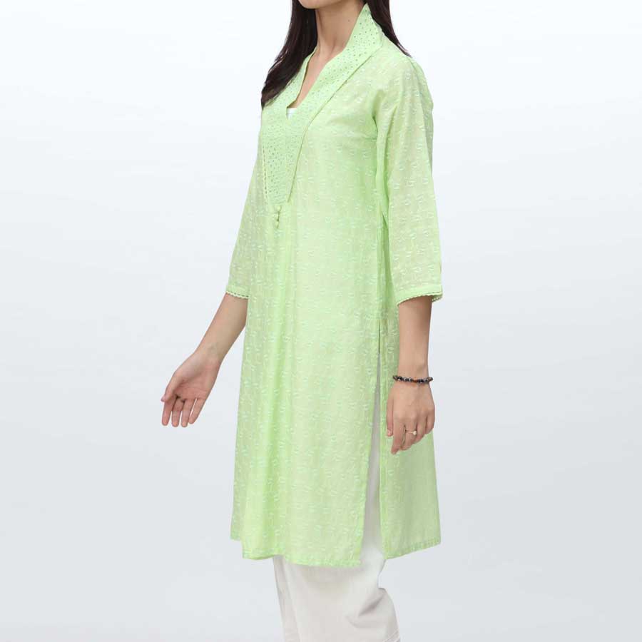 1PC- Embroidered Chikankari Shirt PS4172 - Image 2