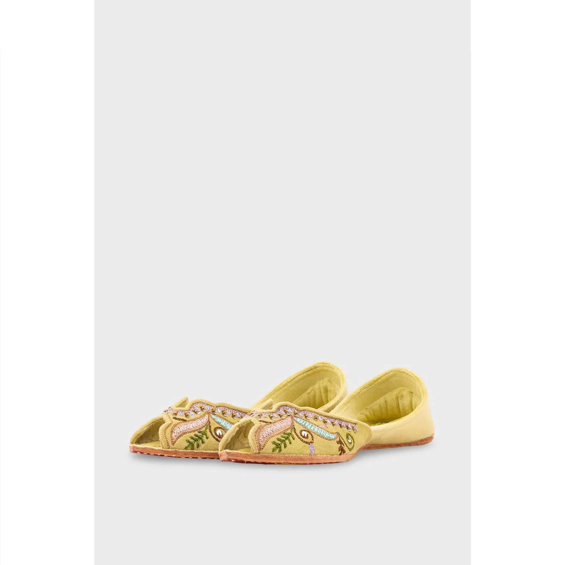 PISTAGREEN Leather Khussa For Women EC8764 - Image 4