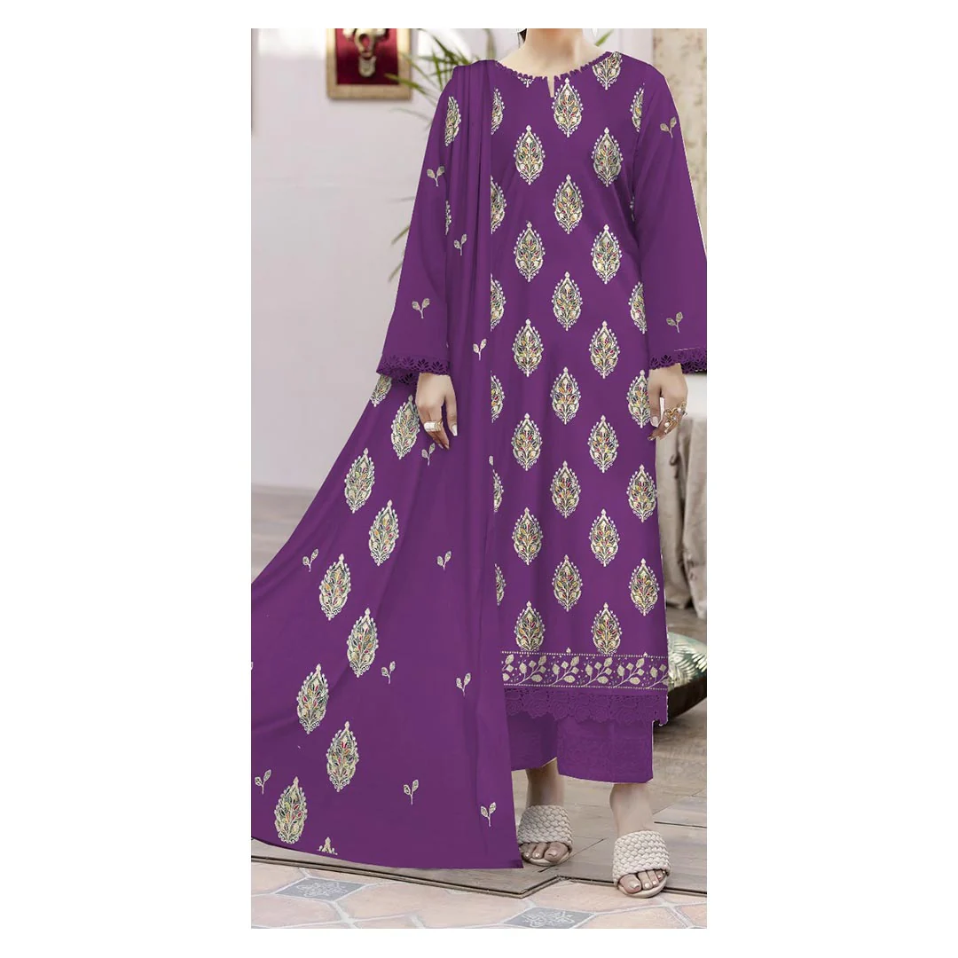 3PC- Unstitched Embroidered Lawn Suit PS4860