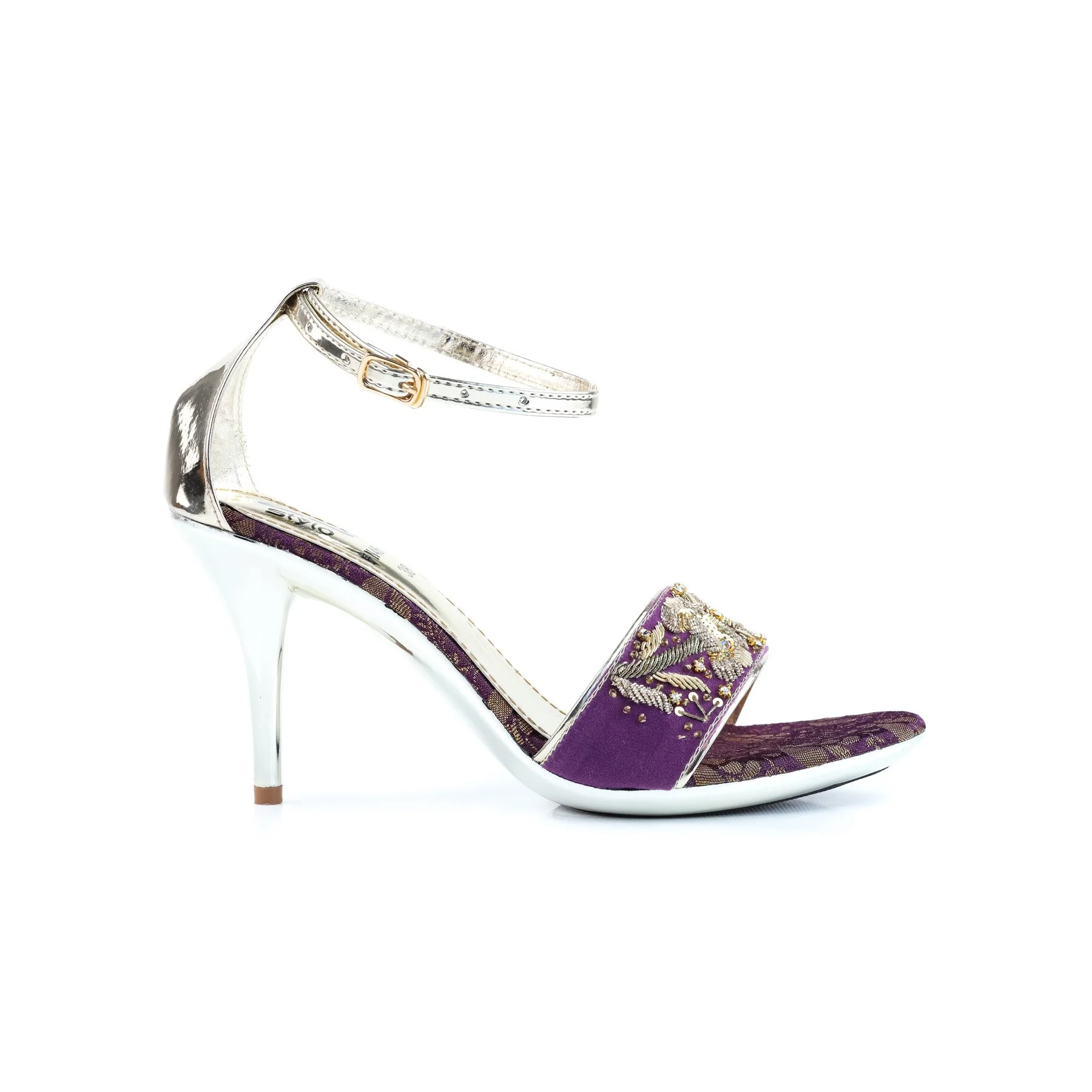 Purple Color Fancy Sandals FN4668 - Image 2