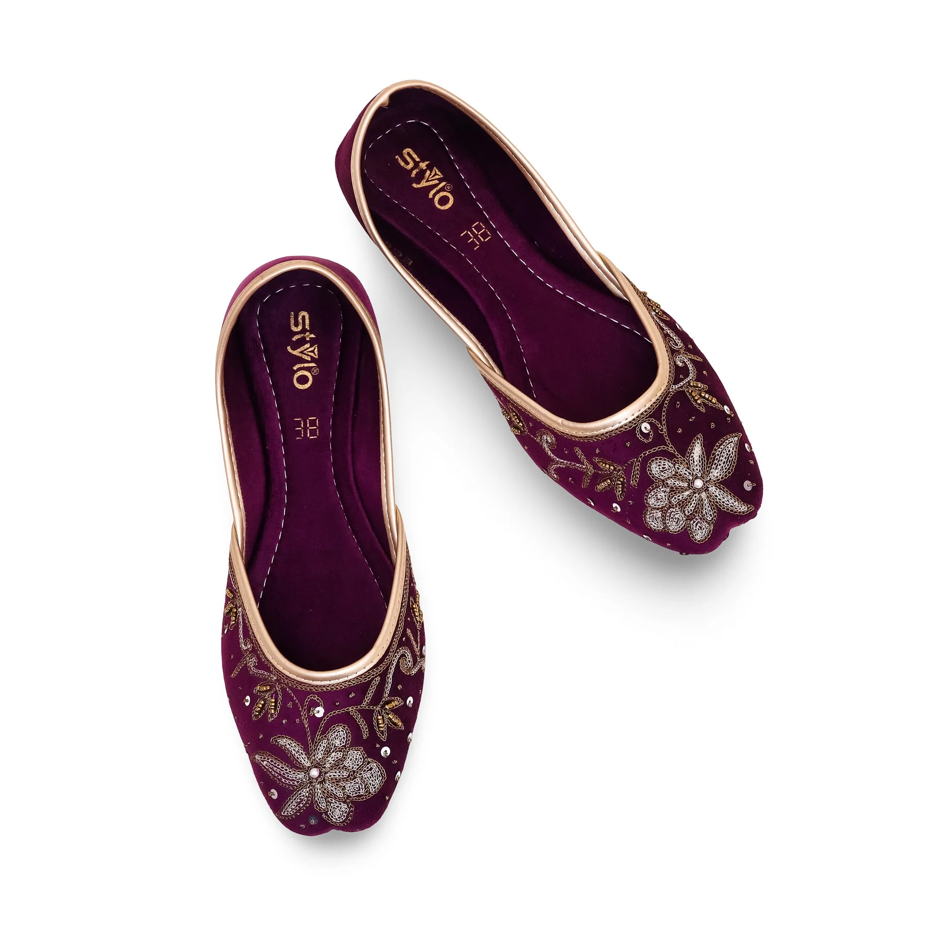 Purple Fancy Khussa EC8445 - Image 5