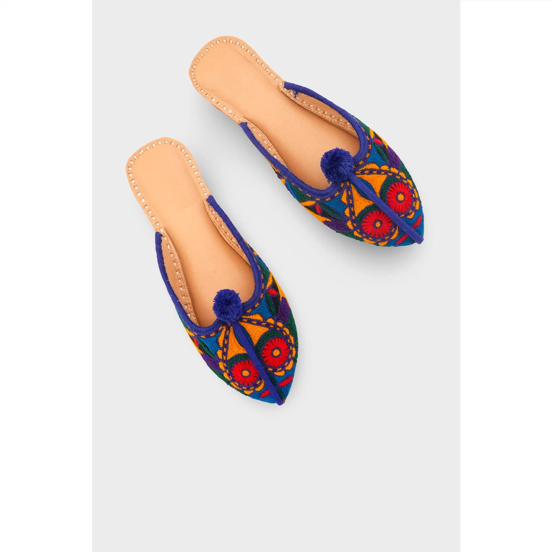 Purple Leather Khussa For Women EC8685 - Image 6