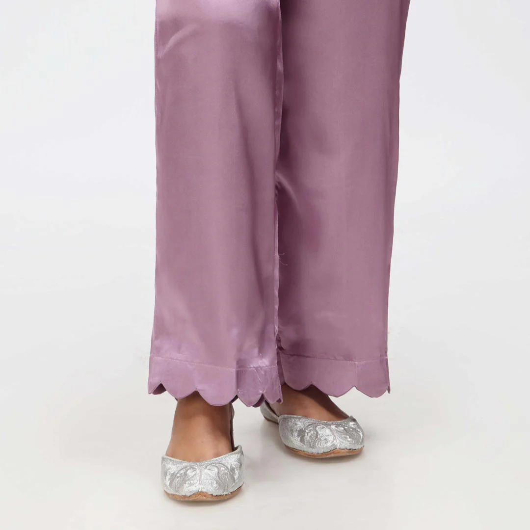 Purple Scallops Grip Silk Straight Trouser PW3645