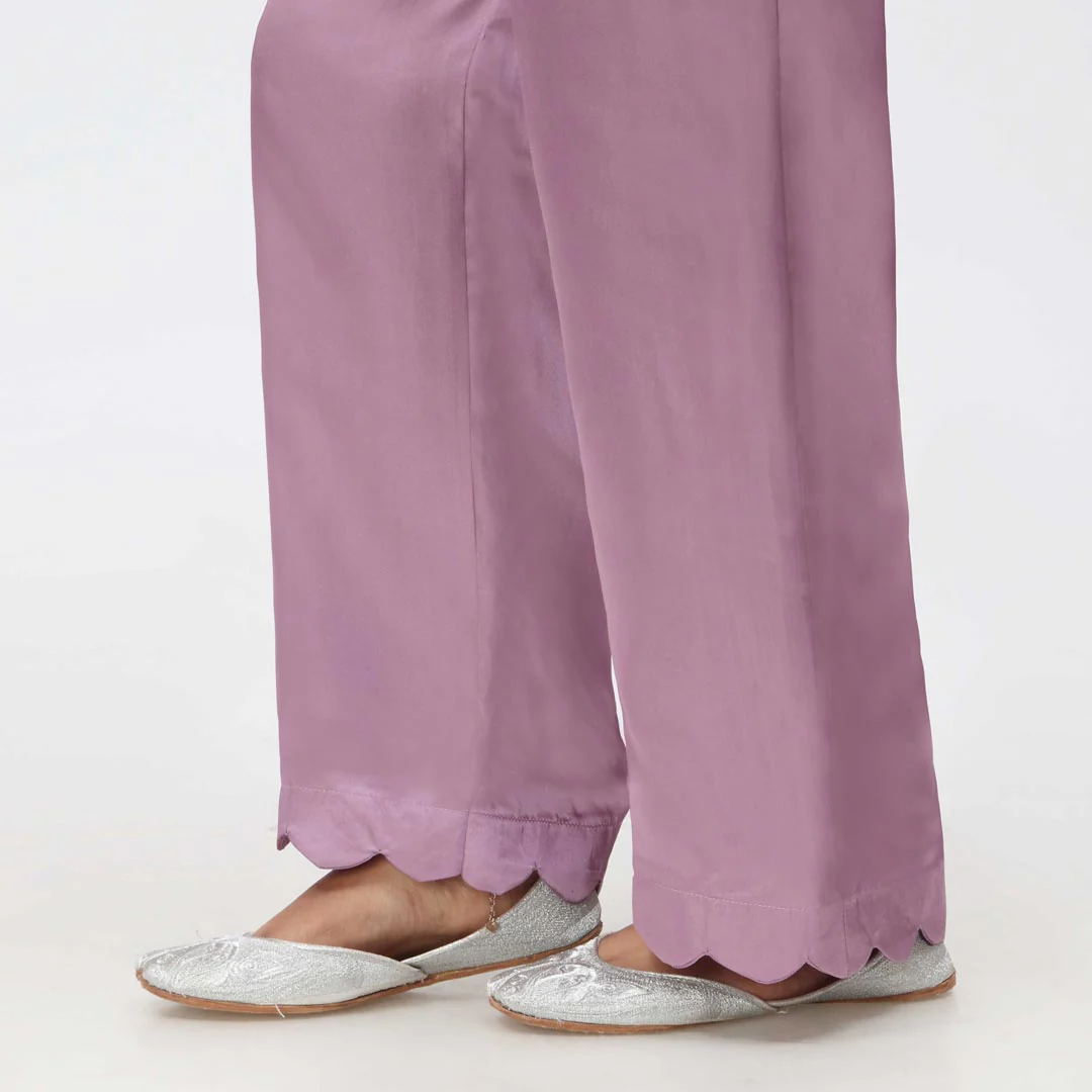 Purple Scallops Grip Silk Straight Trouser PW3645 - Image 2