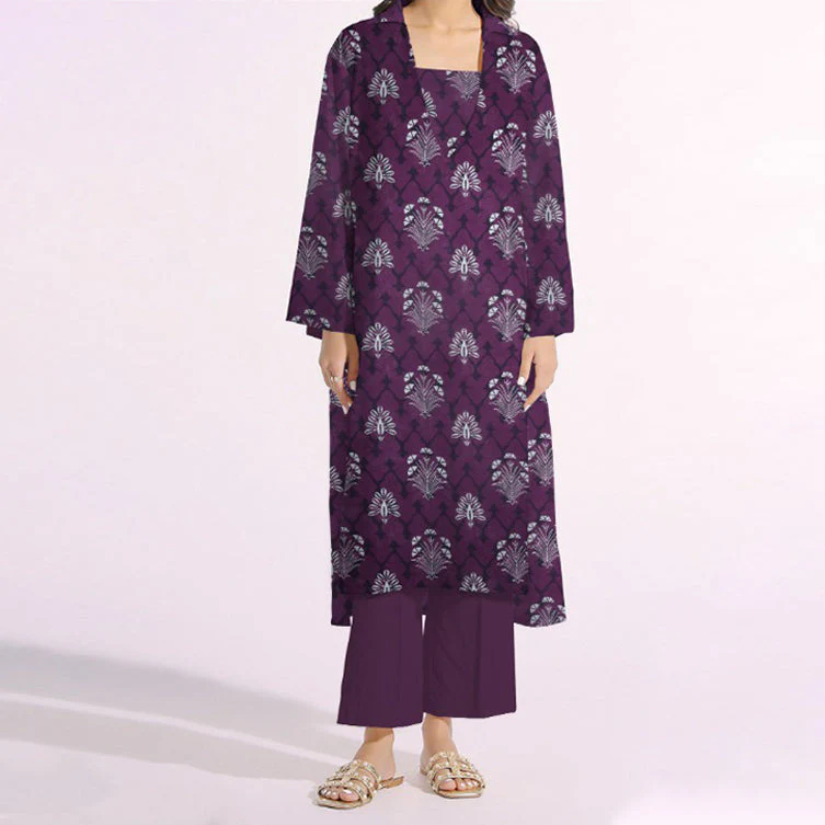1PC- Unstitched Digital Printed Lawn Shirt PS4492