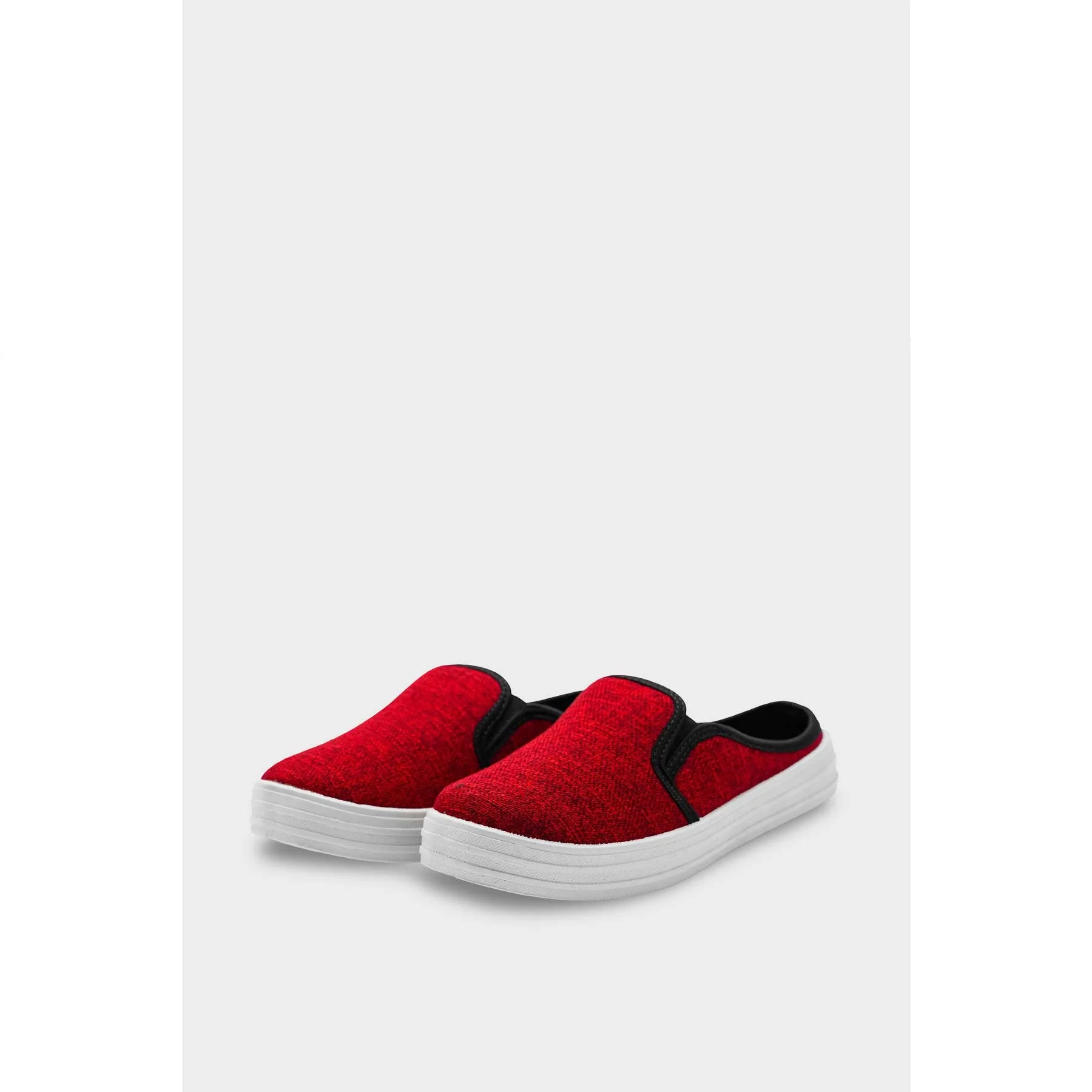 Red Canvas Slip Ons WN6200 - Image 13