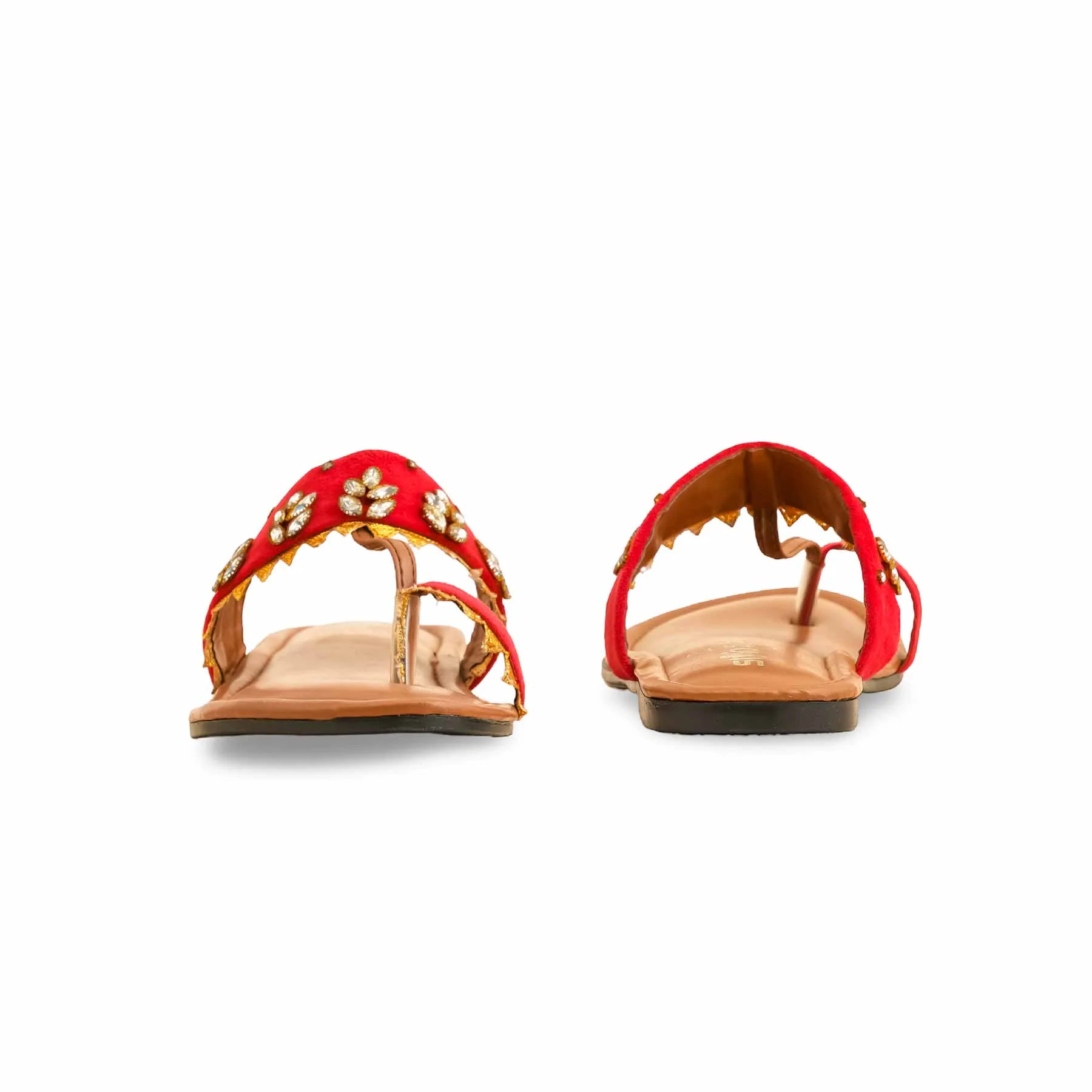 Red Casual Chappal CL1519 - Image 3