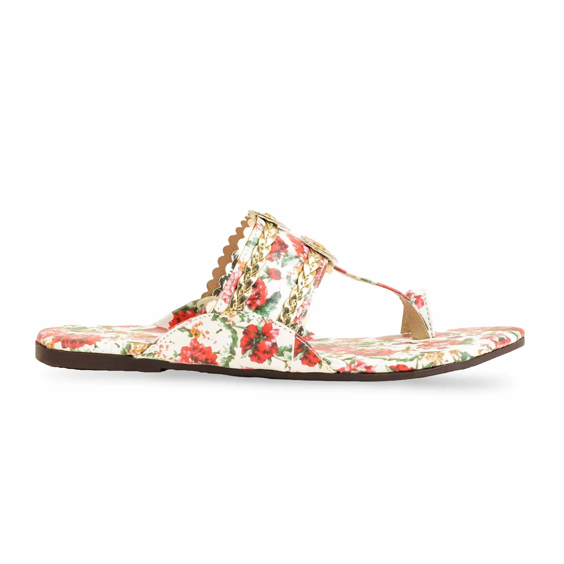 Red Casual Female Chappal CL1927 - Image 2