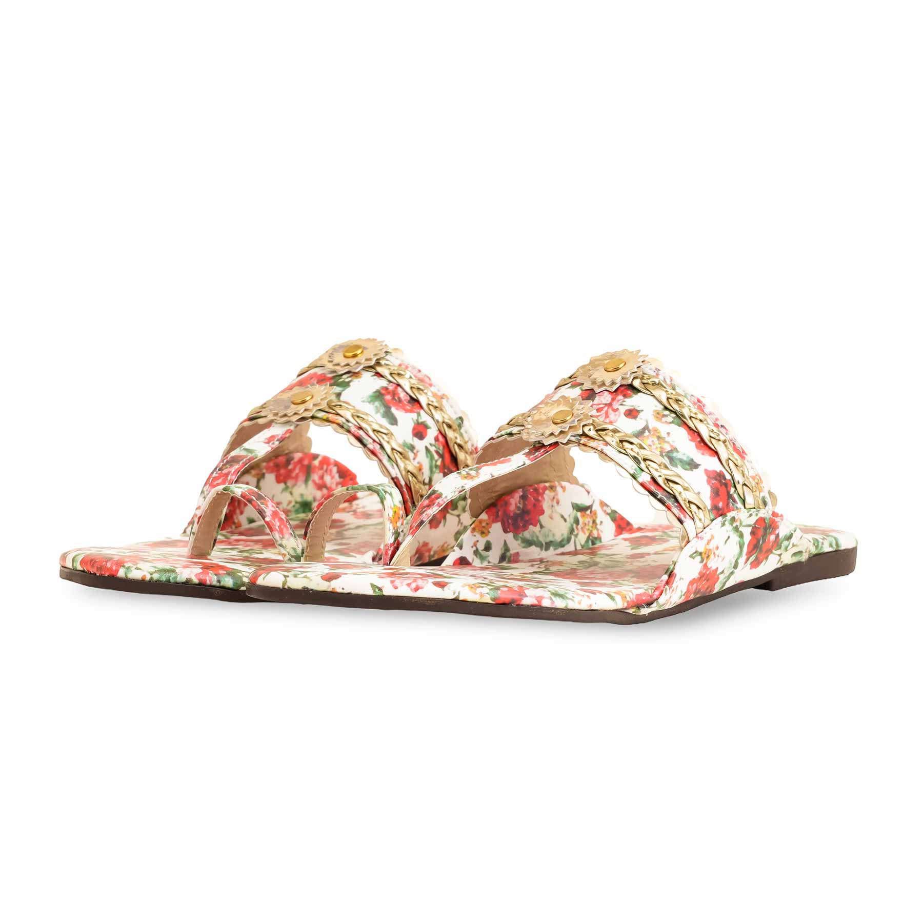 Red Casual Female Chappal CL1927 - Image 3