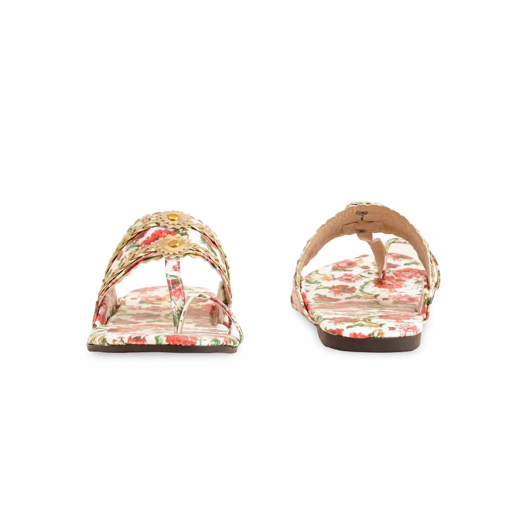 Red Casual Female Chappal CL1927 - Image 4