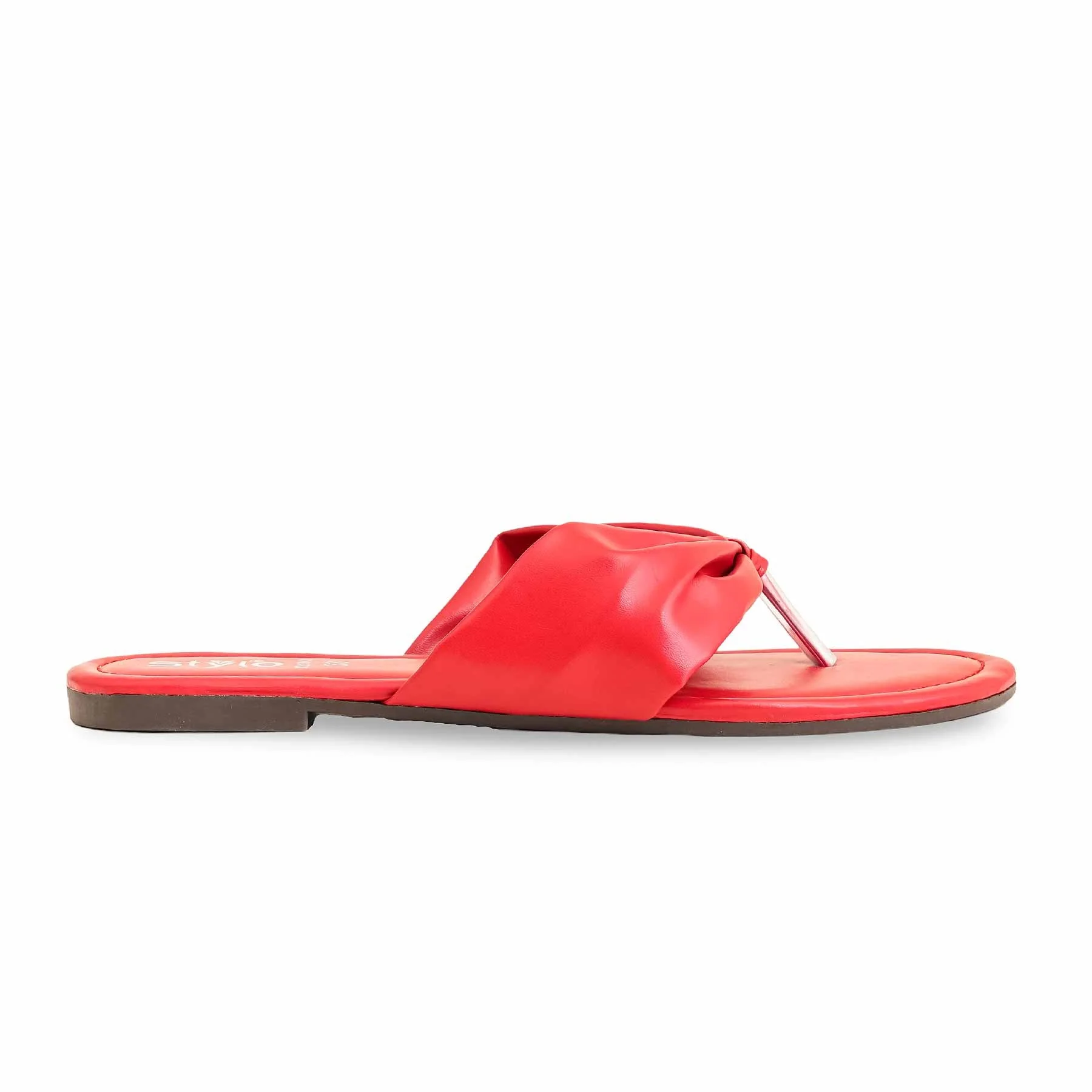 Red Casual Chappal CL1962 - Image 2