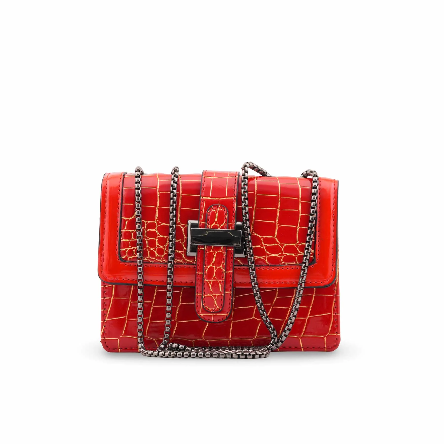 Red Casual Pouch For Ladies P97666 - Image 2