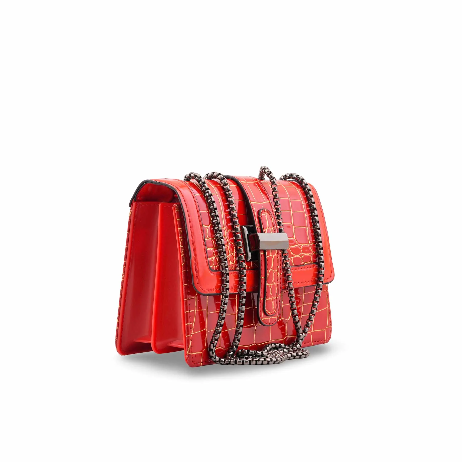 Red Casual Pouch For Ladies P97666 - Image 3