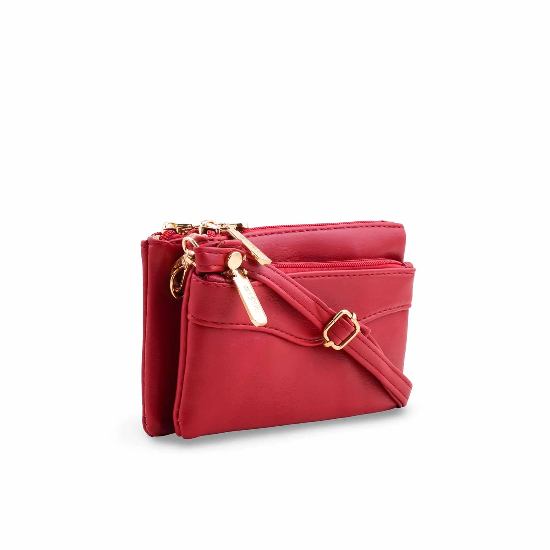 Red Casual Pouch For Ladies P97682 - Image 3