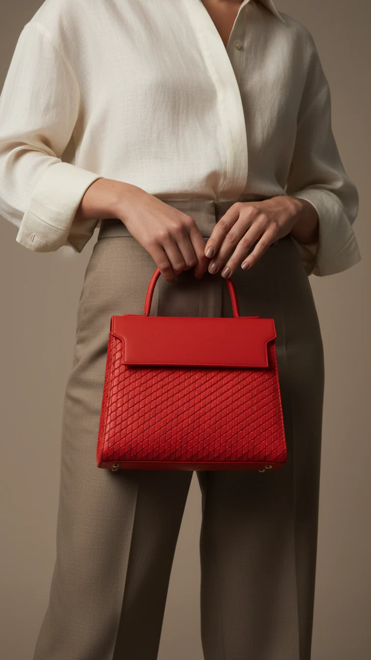 Red Casual Shoulder Bag For Women P55690