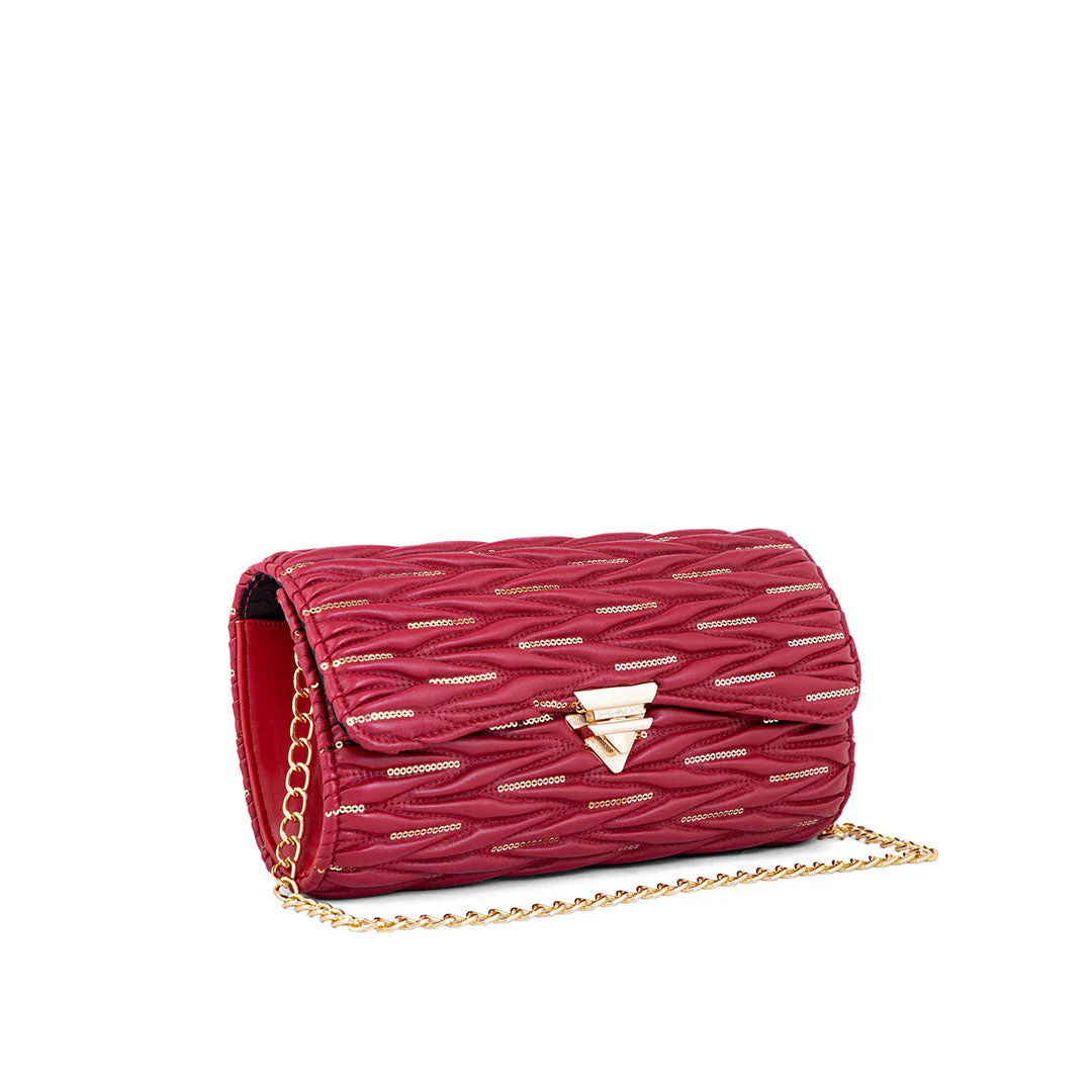 Red Casual Shoulder Bag P55659 - Image 3