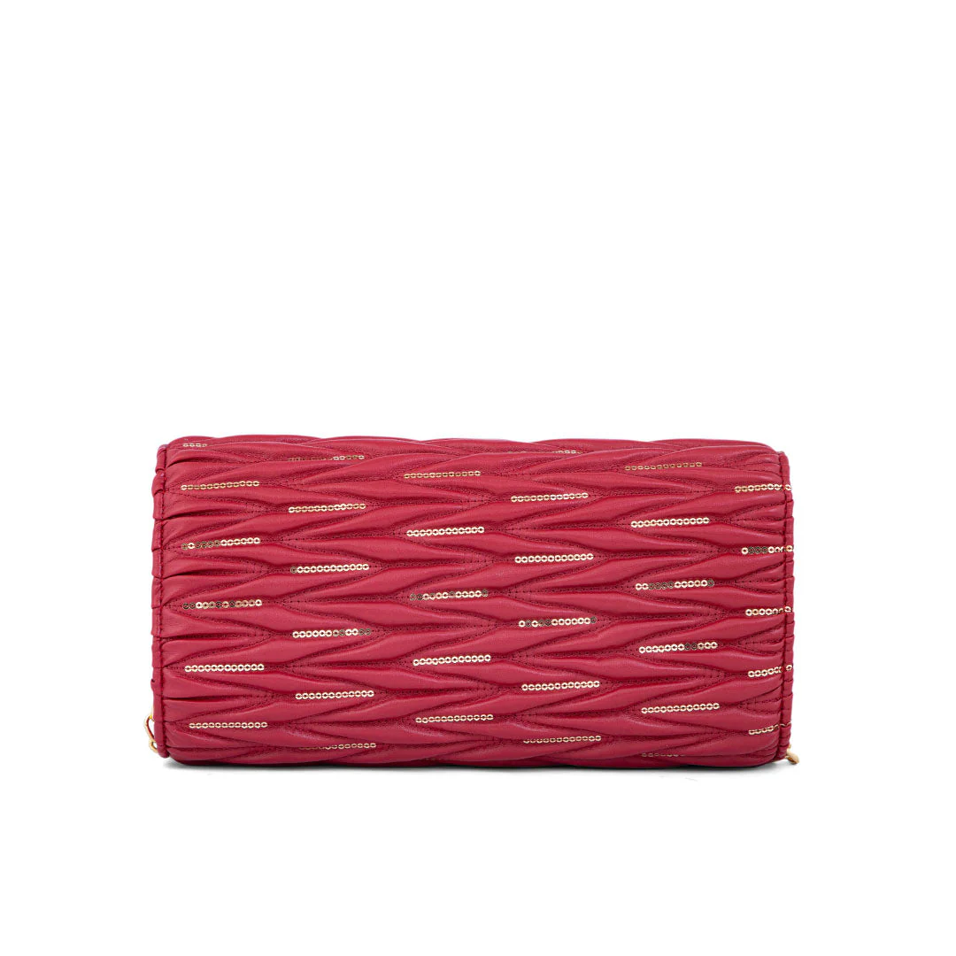 Red Casual Shoulder Bag P55659 - Image 4