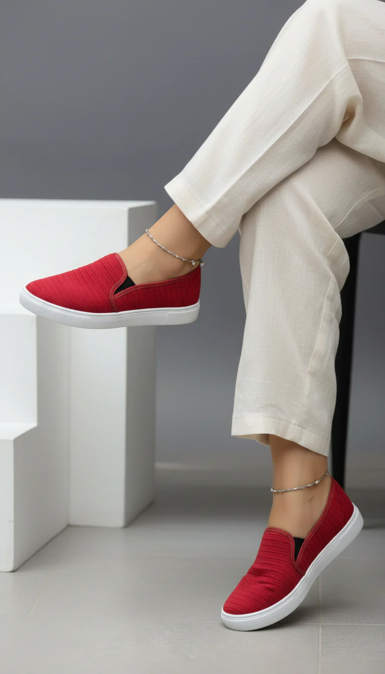 Red Casual Sneaker WN6204 - Image 6