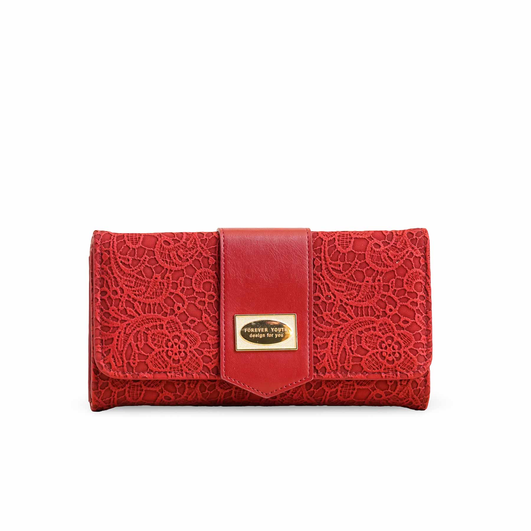 Red Casual Wallet For Women P70977 - Image 2