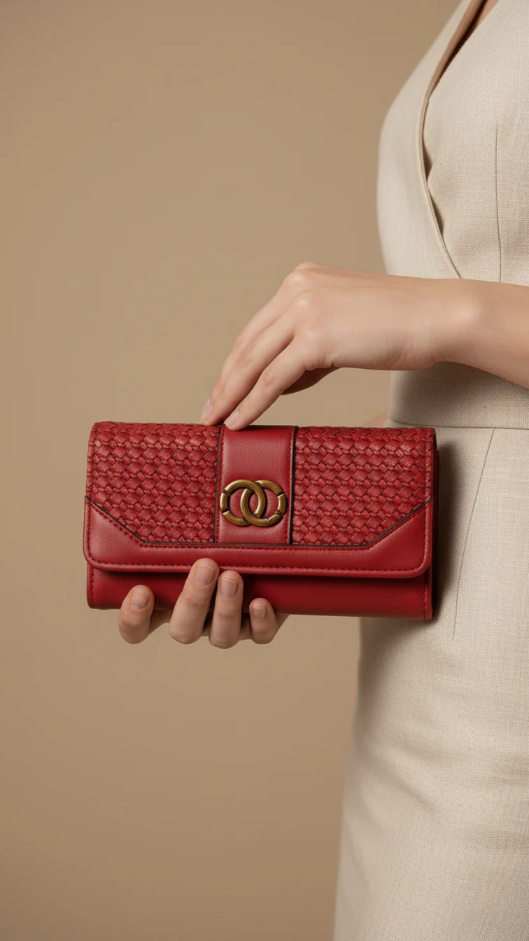 Red Casual Wallet For Women P71129