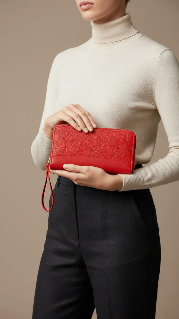 Red Casual Wallet For Women P71143