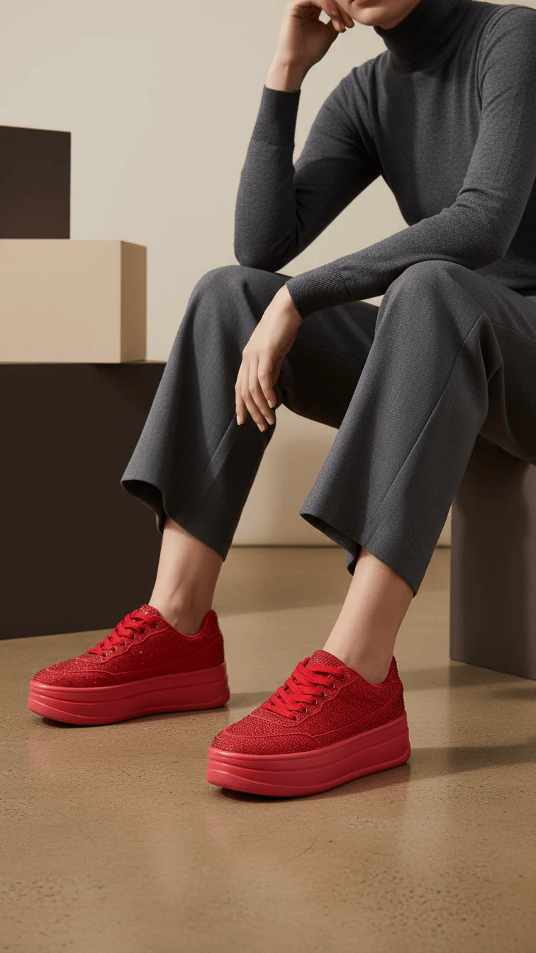 Red Casual Women Sneaker AT7452 - Image 2