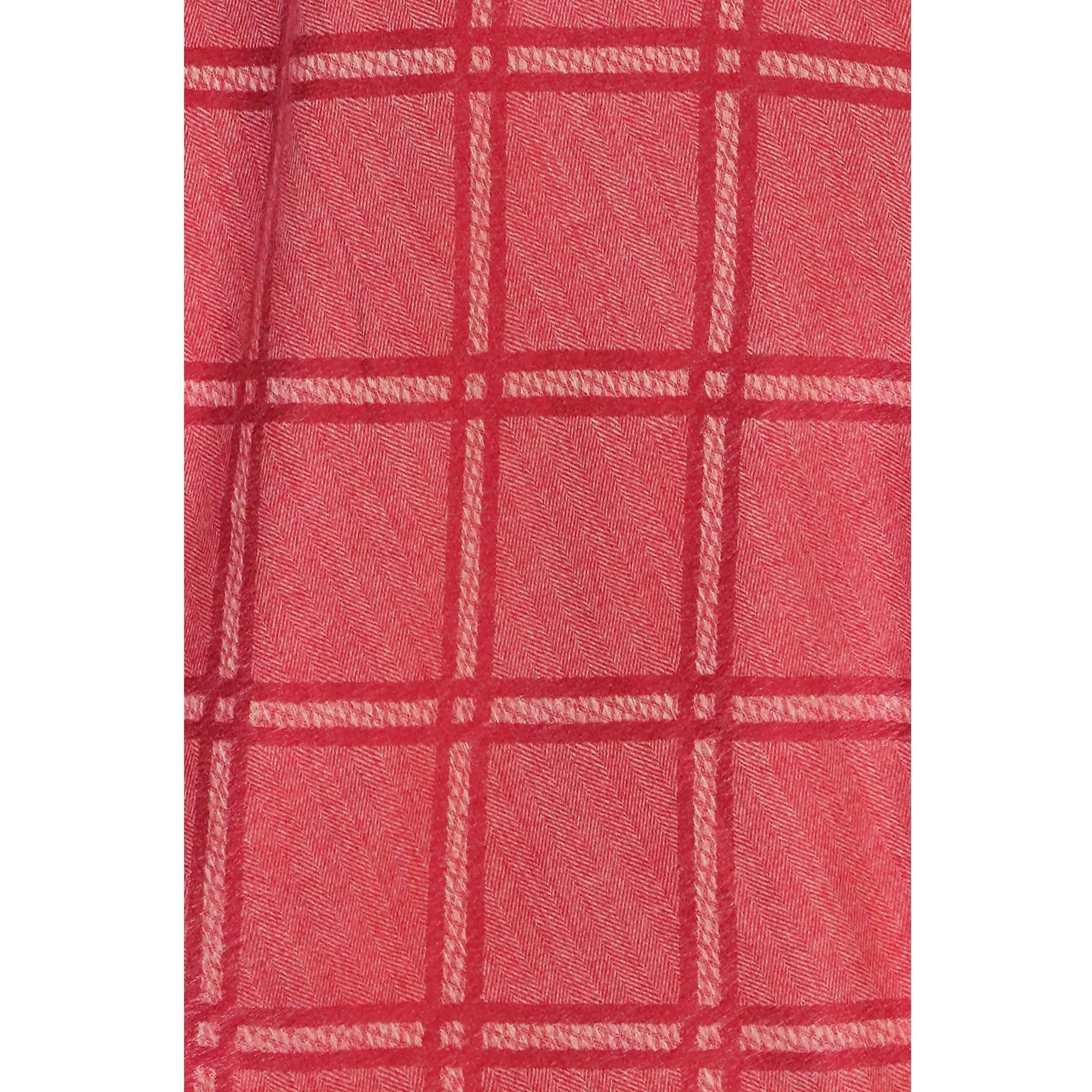 Red Cross Check Stole PW2712 - Image 2
